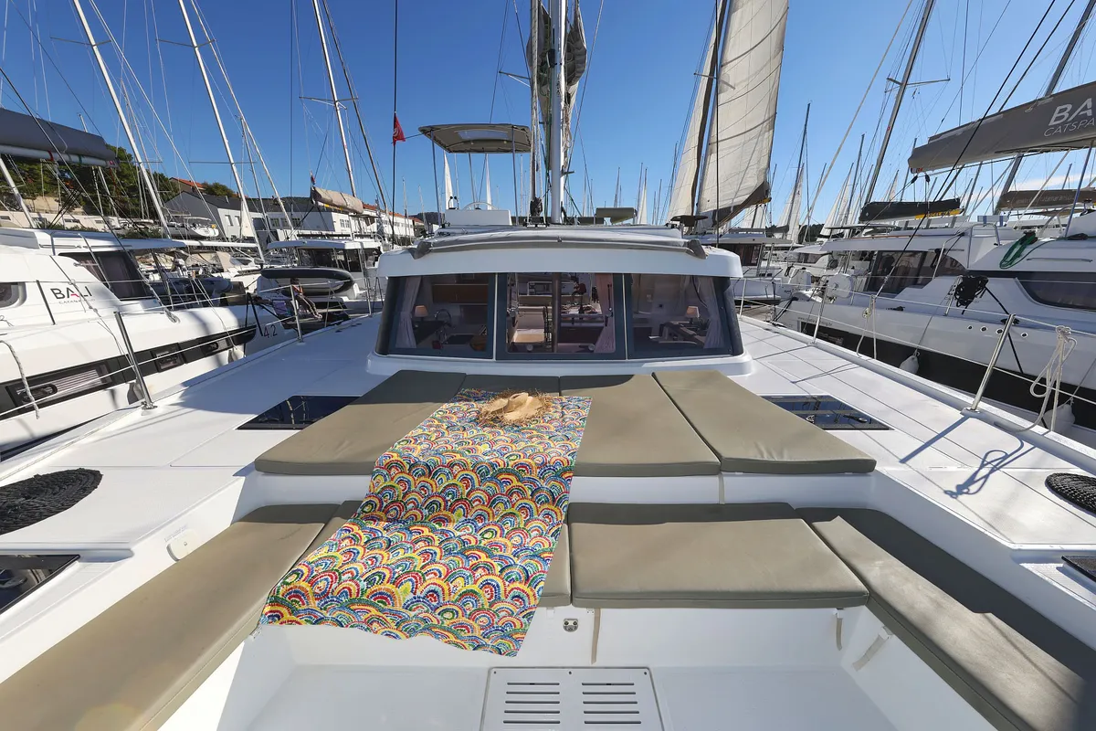 Warm Breeze, a Bali Catspace OW catamaran at Grad Šibenik, Croatia