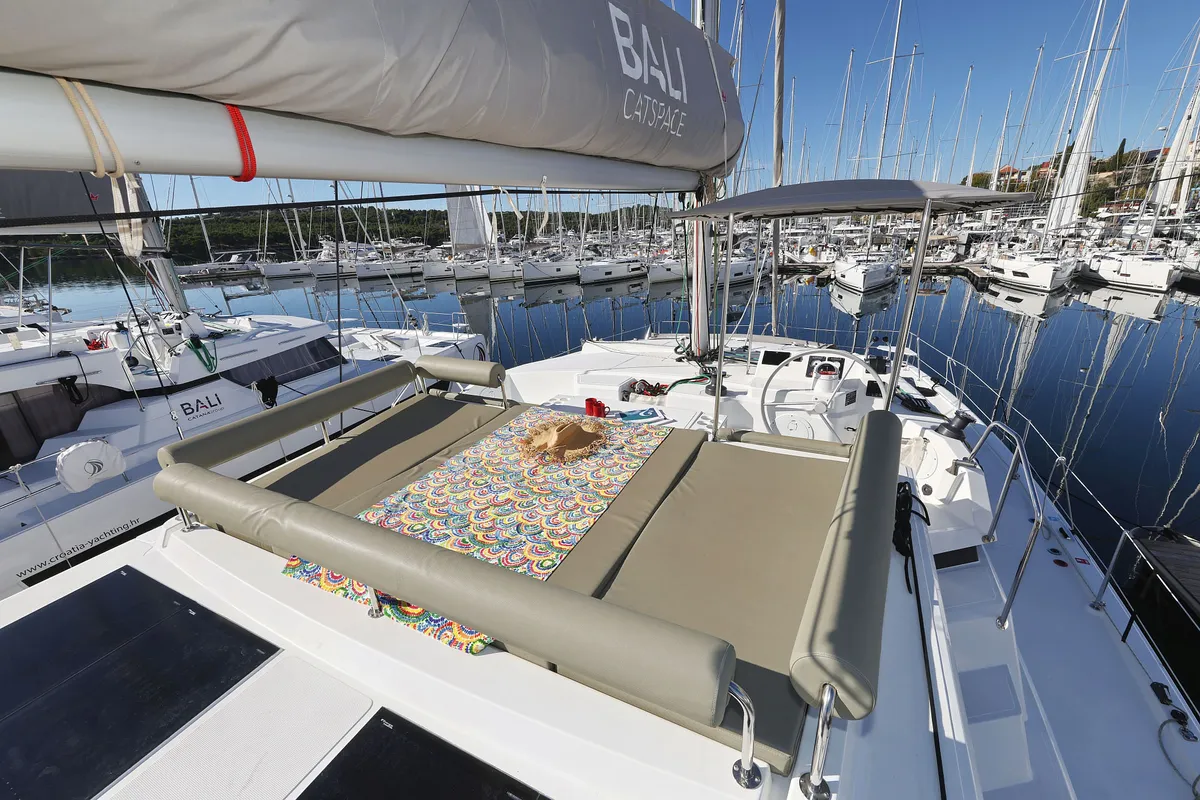 Warm Breeze, a Bali Catspace OW catamaran at Grad Šibenik, Croatia