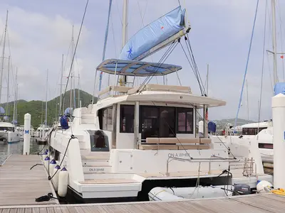 On A Whim, a Bali 4.8 catamaran at Road Town, British Virgin Islands