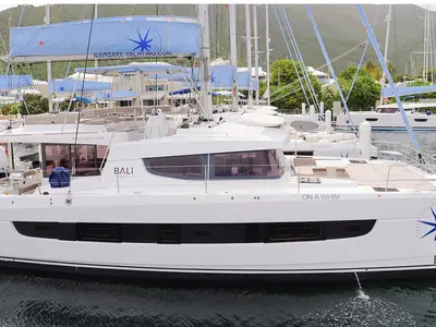 On A Whim, a Bali 4.8 catamaran at Road Town, British Virgin Islands
