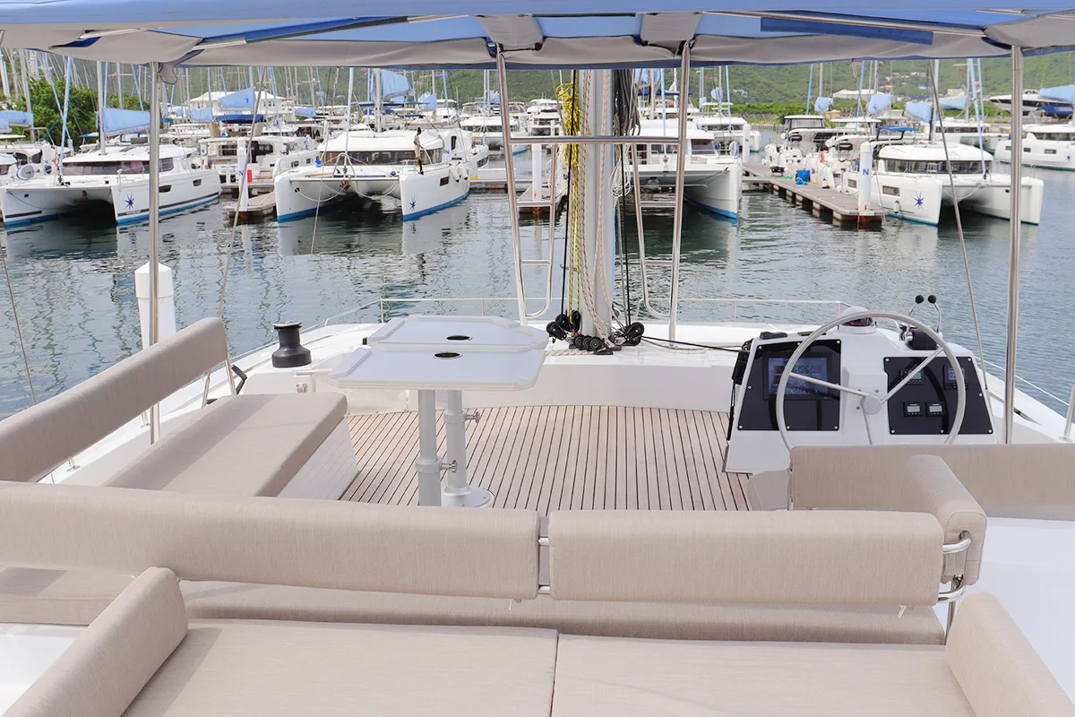 On A Whim, a Bali 4.8 catamaran at Road Town, British Virgin Islands