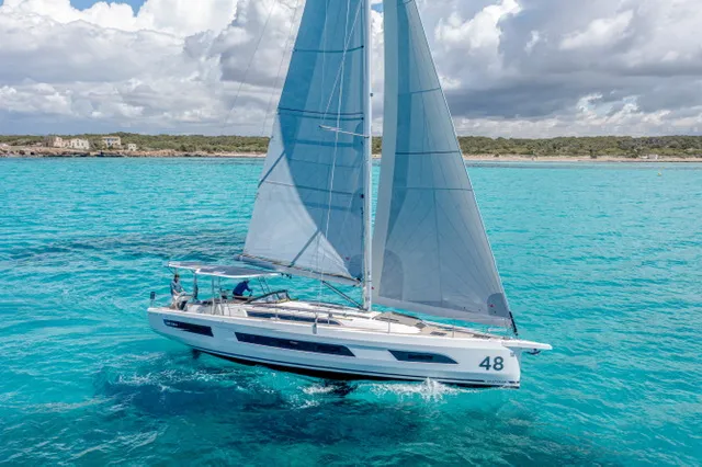 Mpourini, a Dufour 48 sailboat at Municipal Unit of Lefkada, Greece