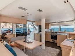 Salon of NINA IV, a Fountaine Pajot Saba 50 catamaran at Alameda, United States