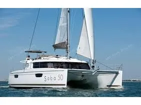 Cabin on NINA IV, a Fountaine Pajot Saba 50 catamaran at Alameda, United States
