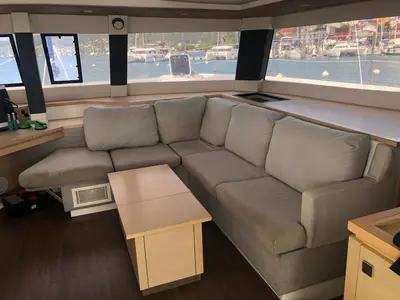 Head on NINA IV, a Fountaine Pajot Saba 50 catamaran at Alameda, United States