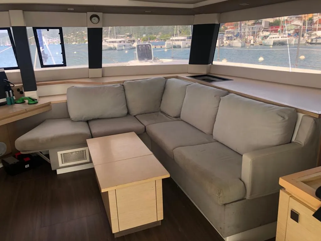 Head on NINA IV, a Fountaine Pajot Saba 50 catamaran at Alameda, United States
