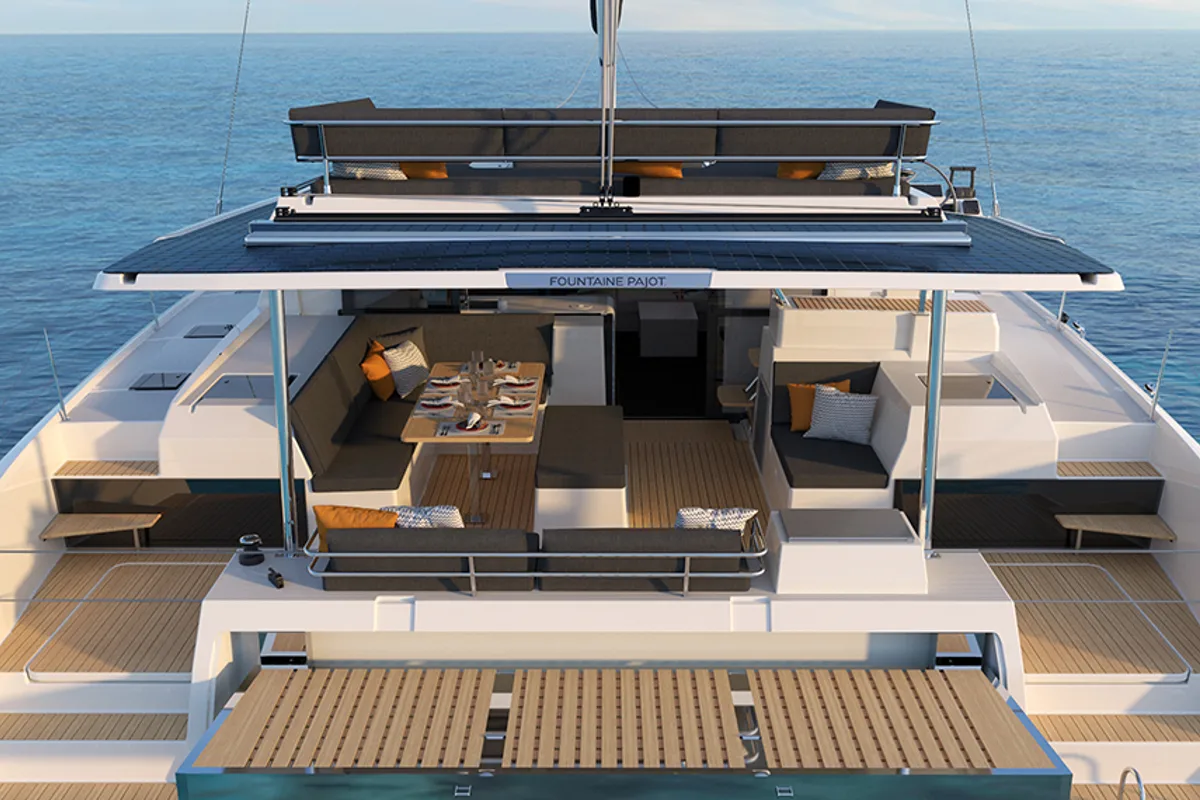 Sirius, a Fountaine Pajot Tanna 47 catamaran at Saint-Mandrier-sur-Mer, France