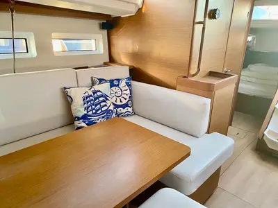 Salon of PALANGA, a Jeanneau Sun Odyssey 440 sailboat at Grad Šibenik, Croatia