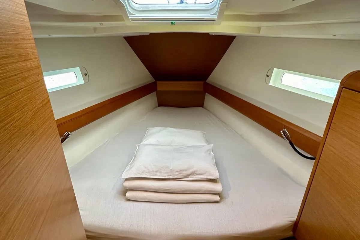 Cockpit of Sinatra, a Jeanneau Sun Odyssey 449 sailboat at Općina Sukošan, Croatia