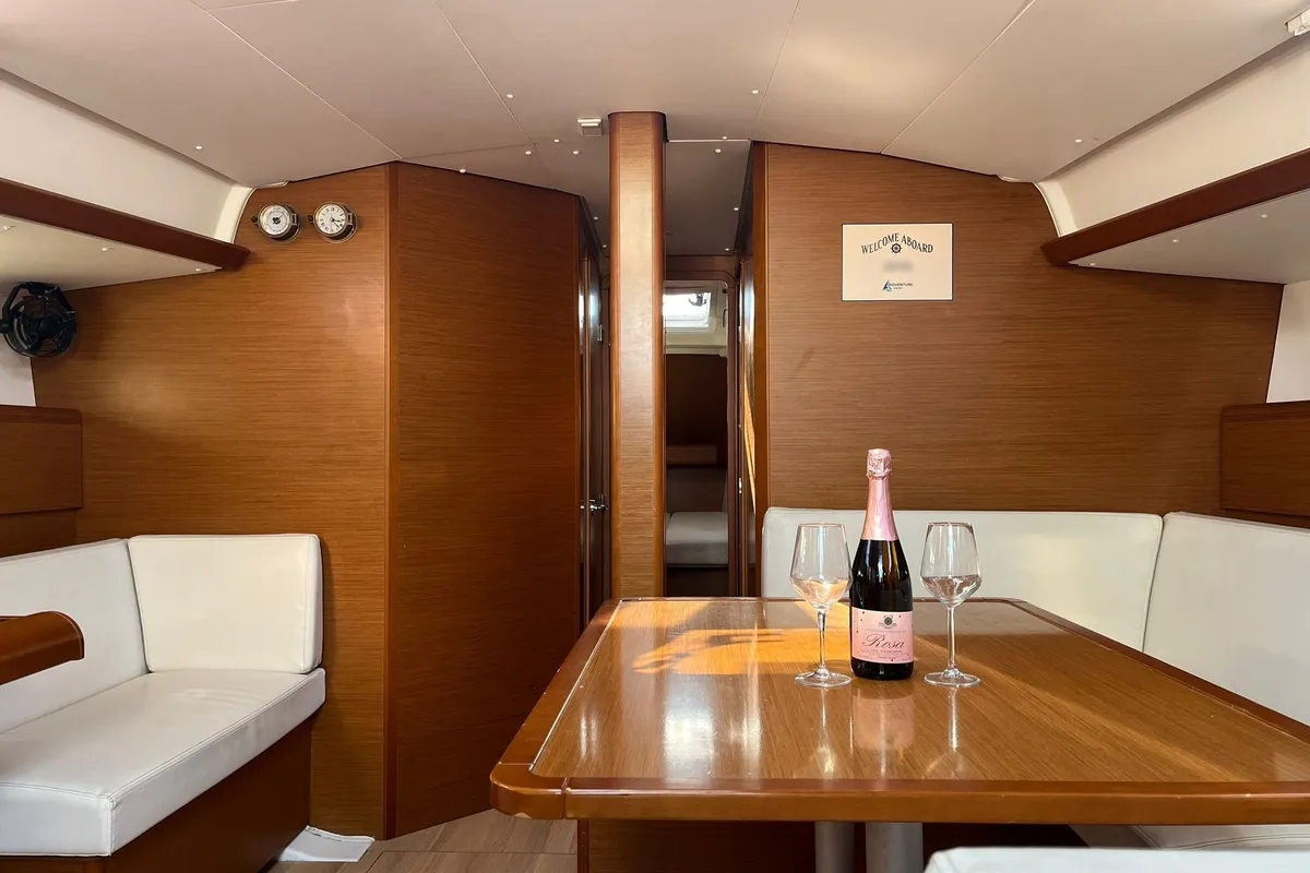 Salon of Sinatra, a Jeanneau Sun Odyssey 449 sailboat at Općina Sukošan, Croatia
