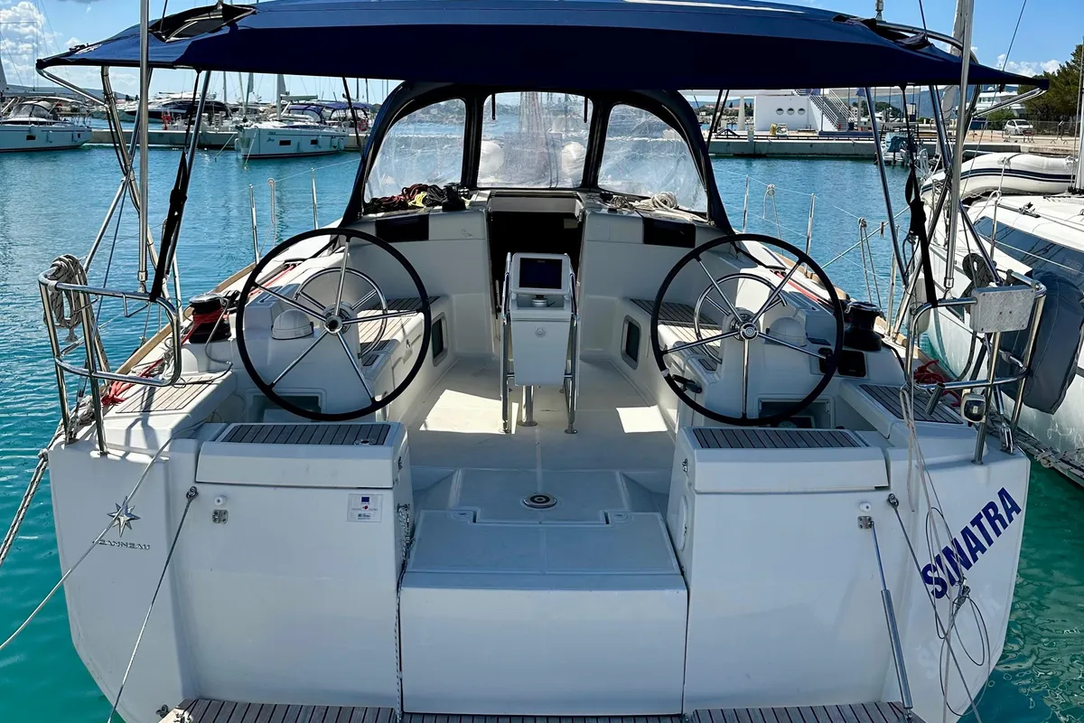 Galley of Sinatra, a Jeanneau Sun Odyssey 449 sailboat at Općina Sukošan, Croatia