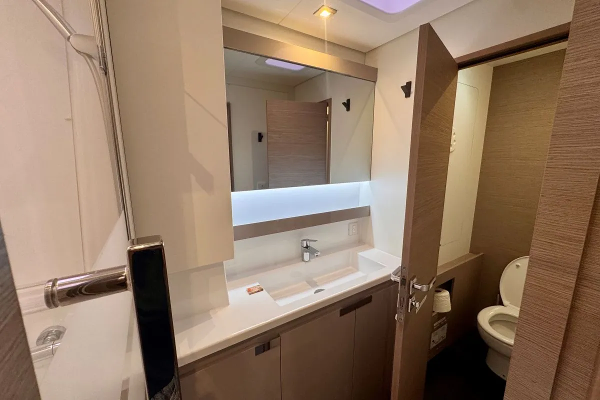 Head on Carrie Lee, a Fountaine Pajot Aura 51 catamaran at Road Town, British Virgin Islands