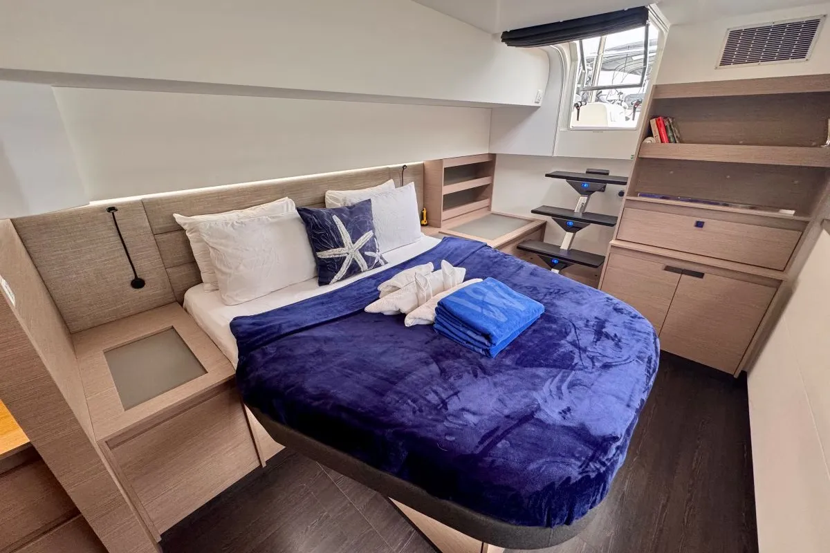 Head on Carrie Lee, a Fountaine Pajot Aura 51 catamaran at Road Town, British Virgin Islands