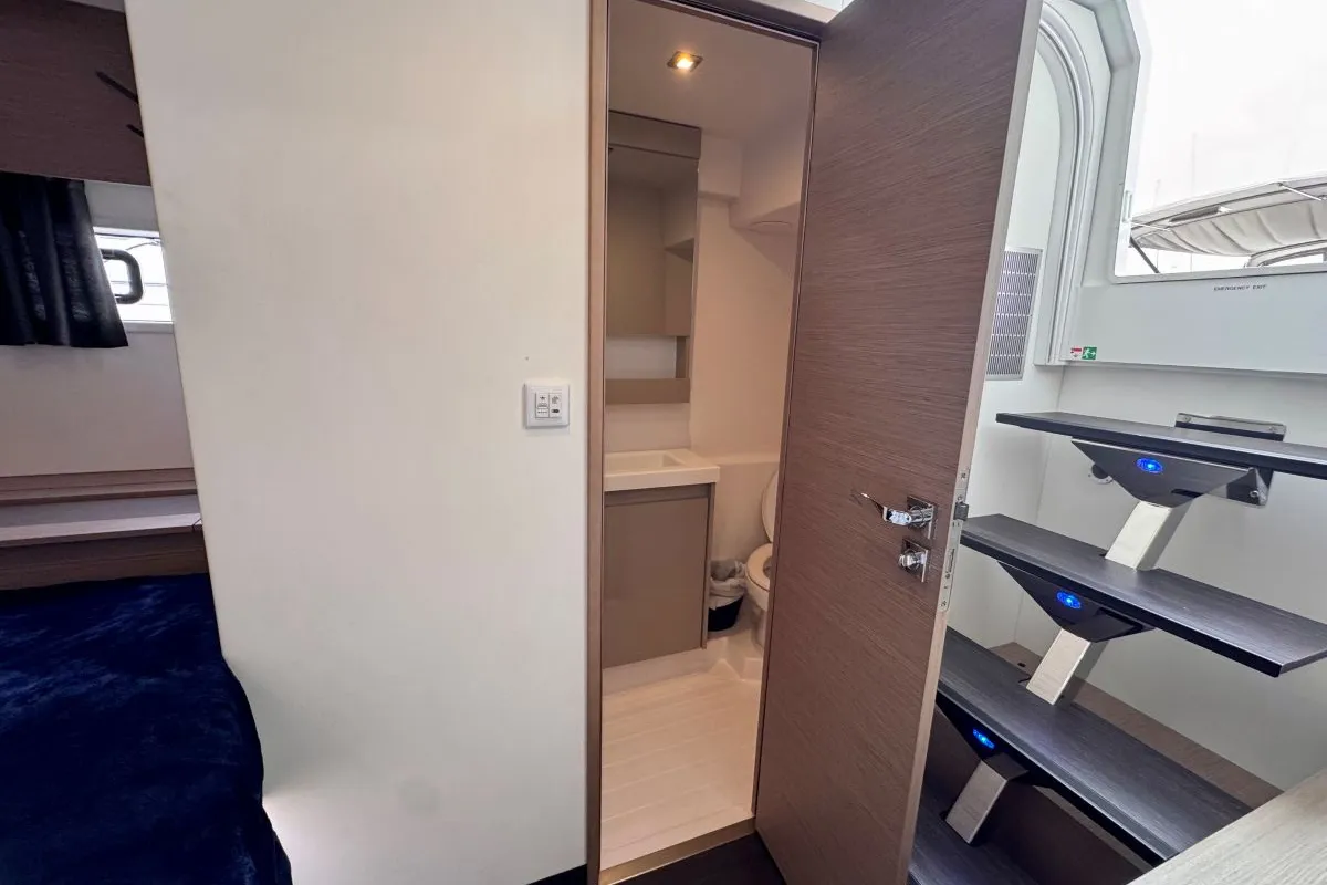 Head on Carrie Lee, a Fountaine Pajot Aura 51 catamaran at Road Town, British Virgin Islands