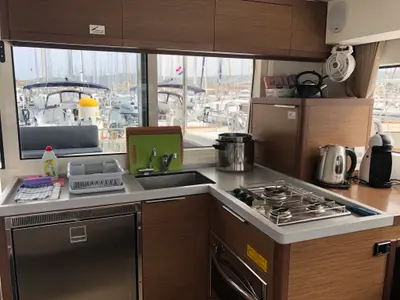 Galley of El Paso, a Lagoon 40 catamaran at Općina Rogoznica, Croatia