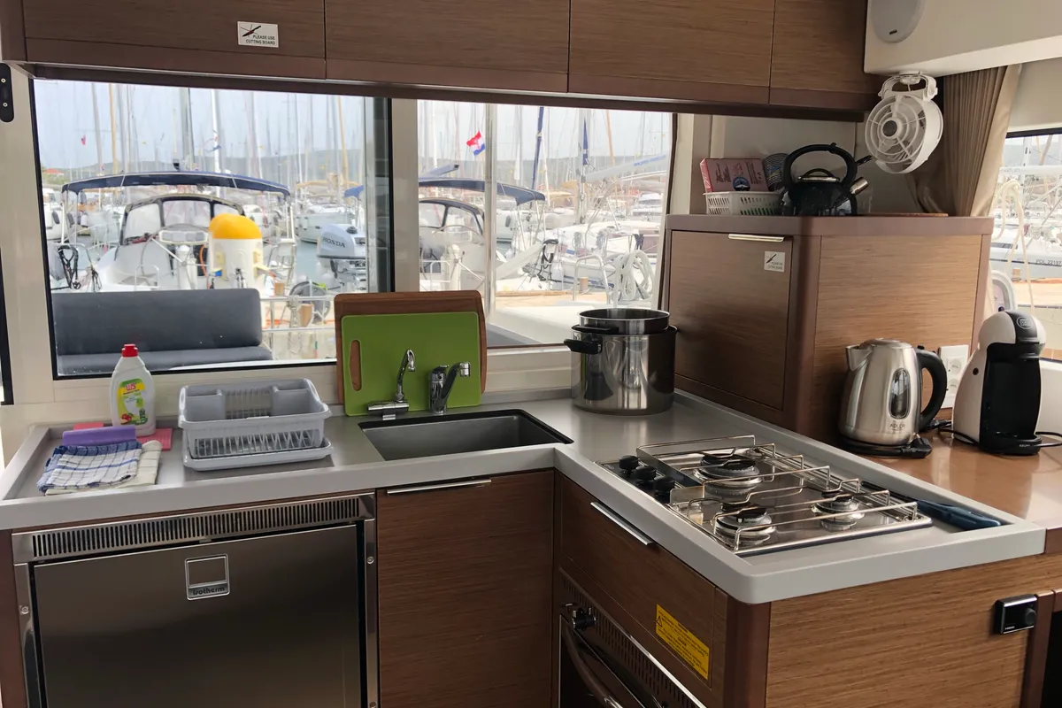 Galley of El Paso, a Lagoon 40 catamaran at Općina Rogoznica, Croatia
