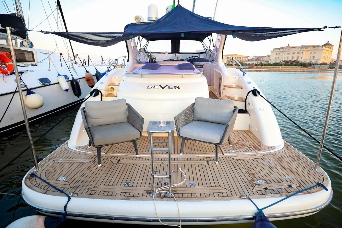 Seven, a Atlantis 47 HT motor yacht at Syracuse, Italy