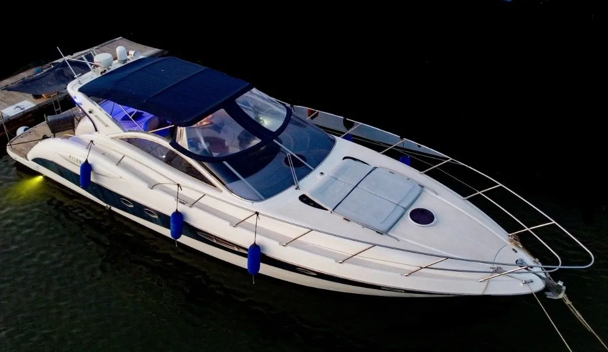 Seven, a Atlantis 47 HT motor yacht at Syracuse, Italy