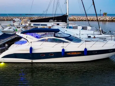 Seven, a Atlantis 47 HT motor yacht at Syracuse, Italy