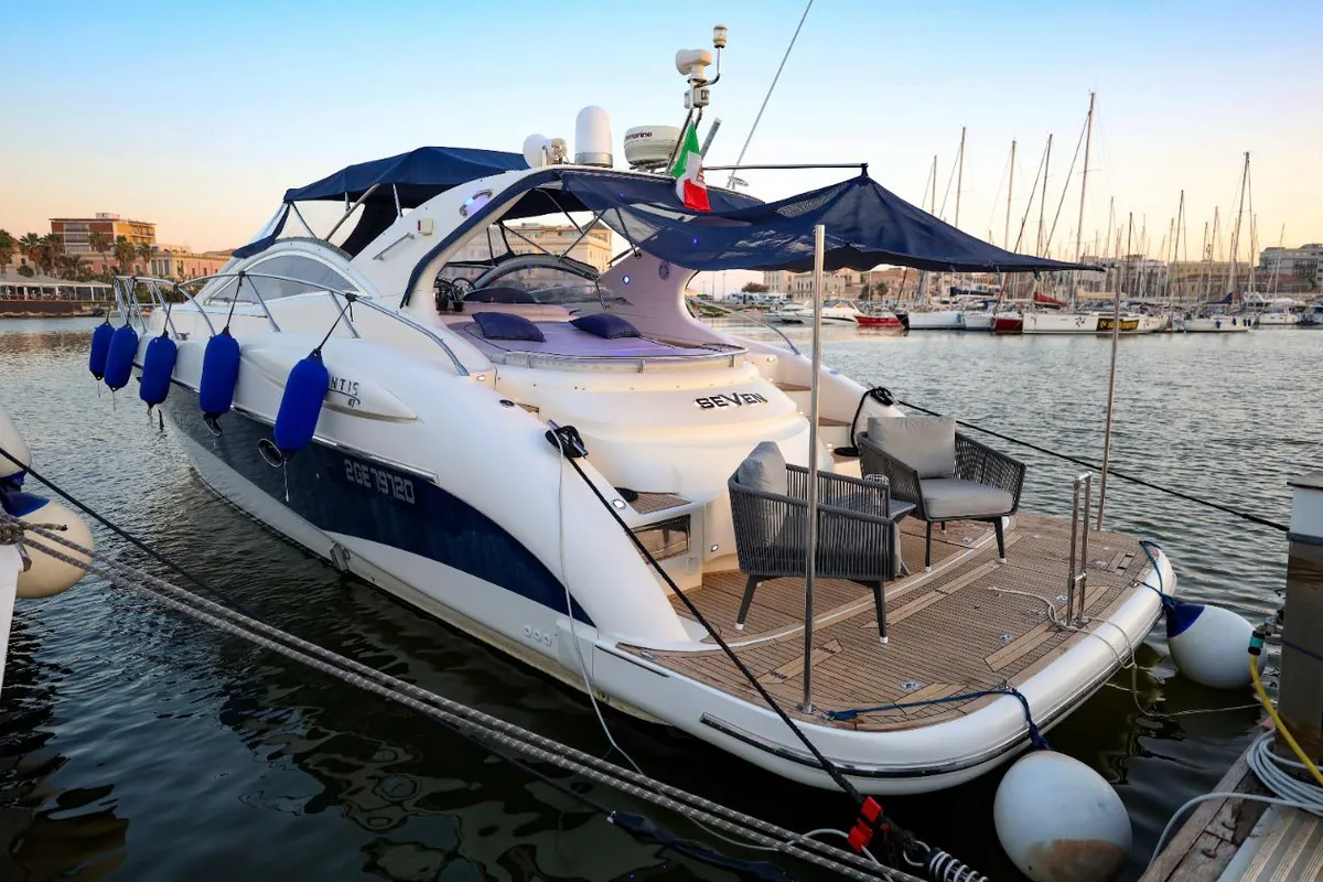Seven, a Atlantis 47 HT motor yacht at Syracuse, Italy