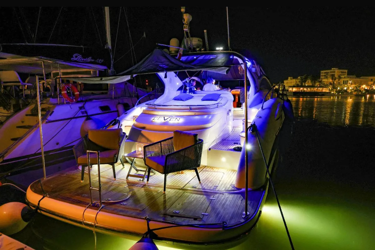 Seven, a Atlantis 47 HT motor yacht at Syracuse, Italy