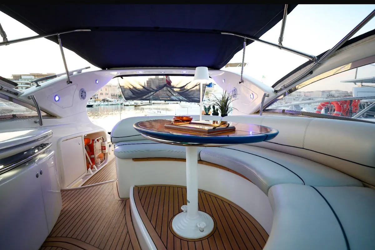Seven, a Atlantis 47 HT motor yacht at Syracuse, Italy
