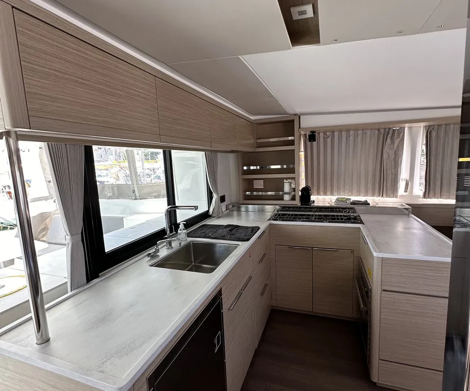 Galley of Destiny Point, a Lagoon 46 catamaran at Split, Croatia