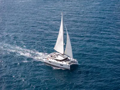 Brown Eyed Girl, a Fountaine Pajot Astrea 42 catamaran at Road Town, British Virgin Islands