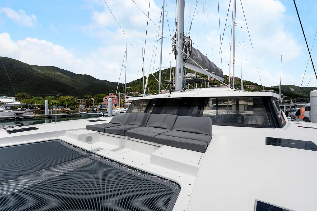 Brown Eyed Girl, a Fountaine Pajot Astrea 42 catamaran at Road Town, British Virgin Islands