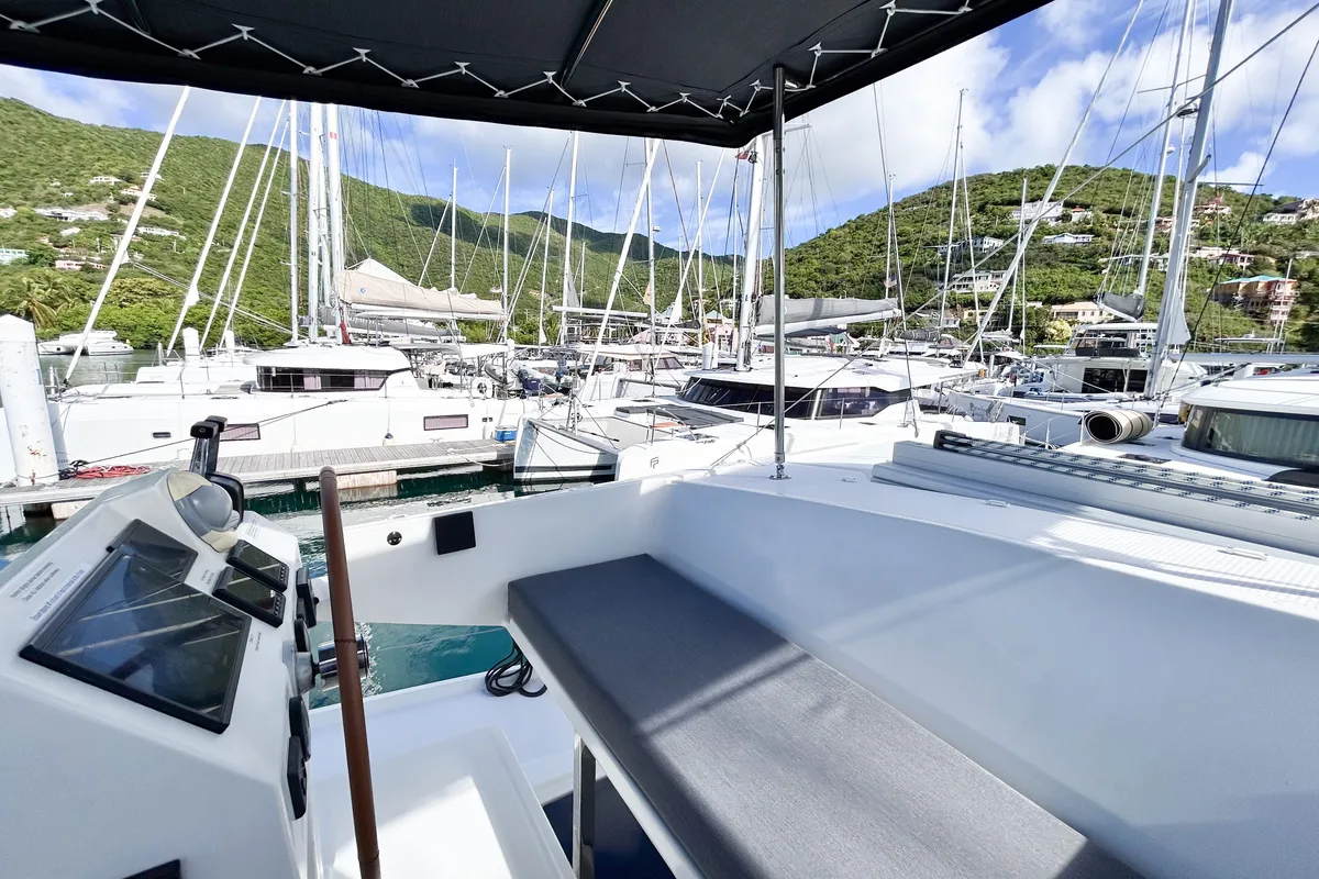 Brown Eyed Girl, a Fountaine Pajot Astrea 42 catamaran at Road Town, British Virgin Islands