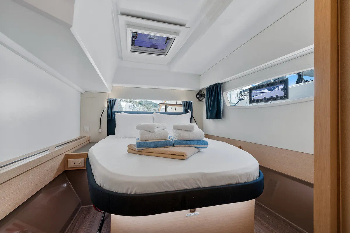 Brown Eyed Girl, a Fountaine Pajot Astrea 42 catamaran at Road Town, British Virgin Islands