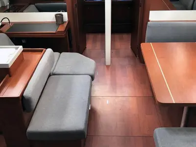 Salon of Thano, a Beneteau Oceanis 51.1 sailboat at Athens, Greece