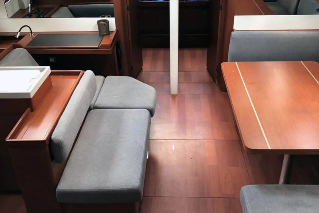 Salon of Thano, a Beneteau Oceanis 51.1 sailboat at Athens, Greece