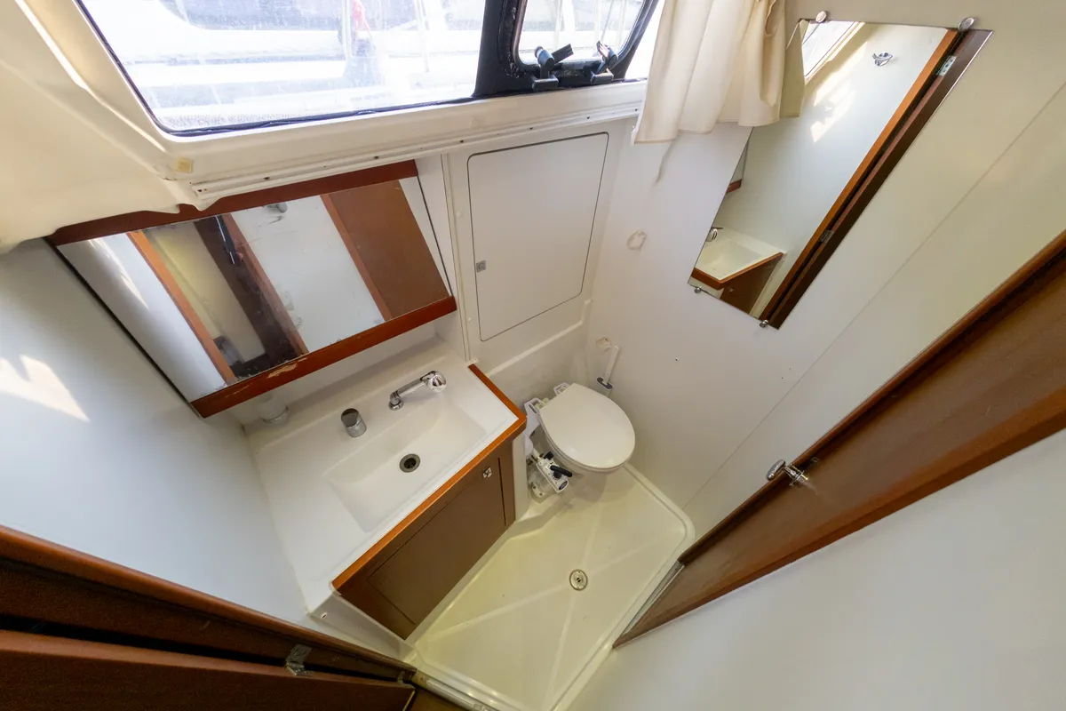 Exterior view of Athena, a Beneteau Oceanis 48 sailboat at Fethiye, Turkey