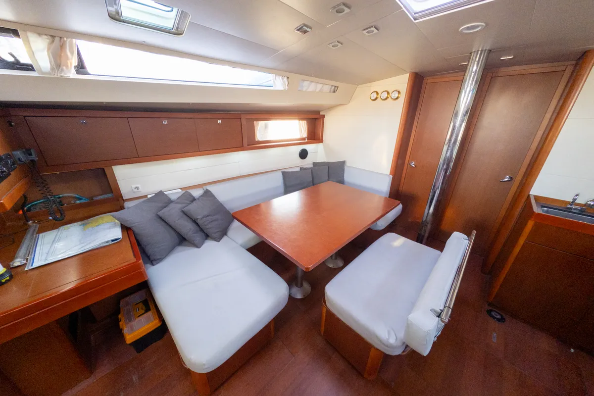 Cabin on Athena, a Beneteau Oceanis 48 sailboat at Fethiye, Turkey