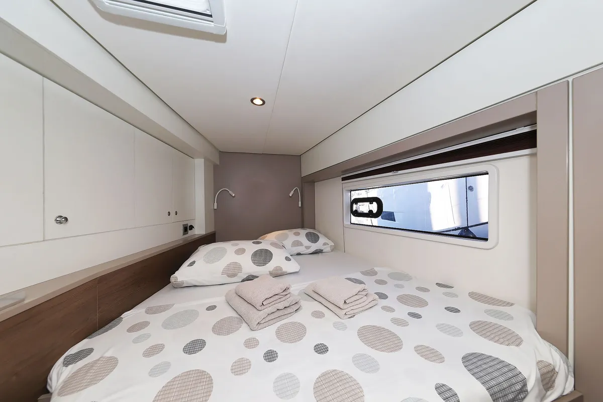 Cabin on Agma, a Bali 4.2 catamaran at Grad Šibenik, Croatia