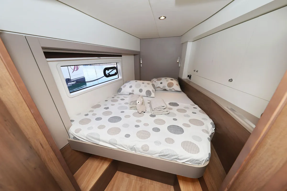 Cabin on Agma, a Bali 4.2 catamaran at Grad Šibenik, Croatia
