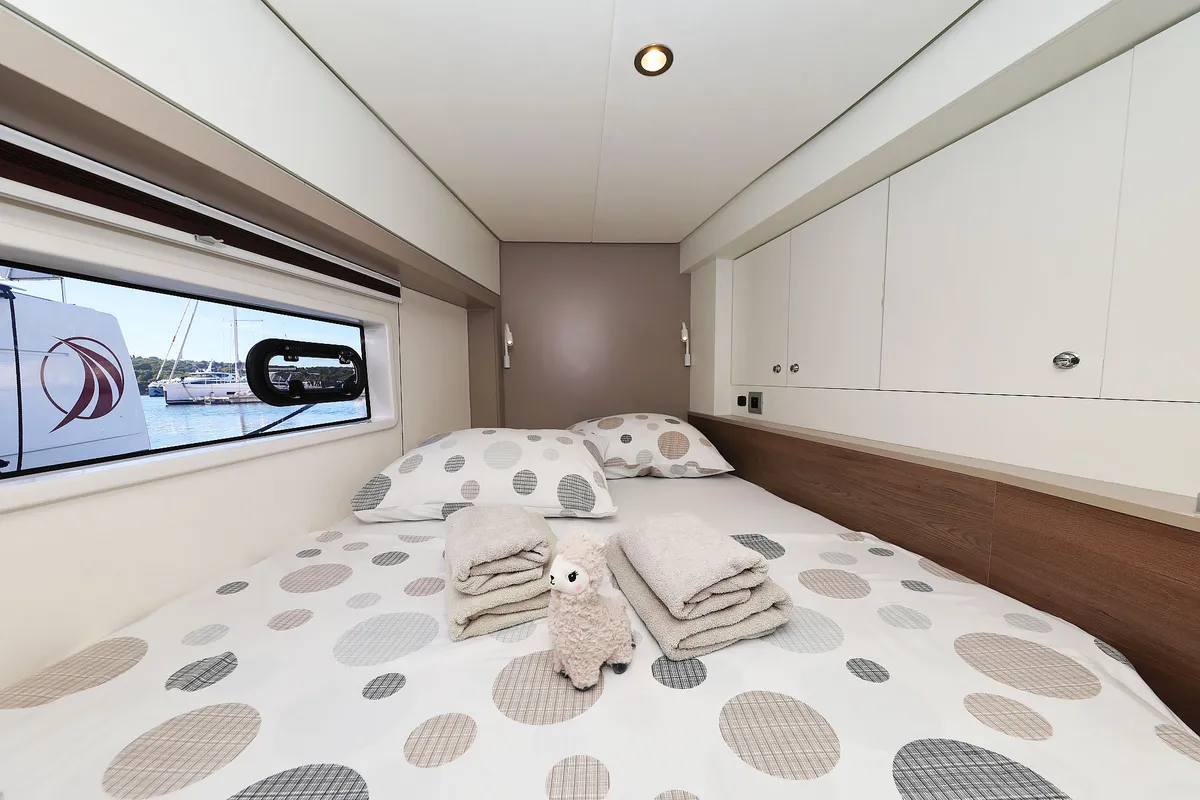 Cabin on Agma, a Bali 4.2 catamaran at Grad Šibenik, Croatia