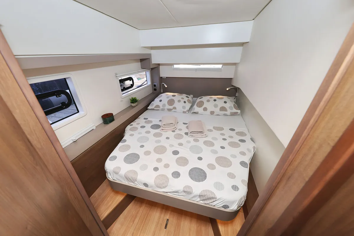 Cabin on Agma, a Bali 4.2 catamaran at Grad Šibenik, Croatia
