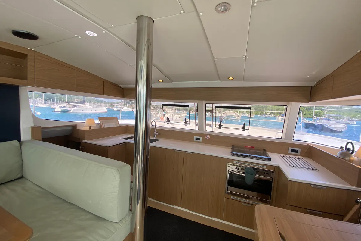 Galley of Poucette, a Bali Catsmart catamaran at Alameda, United States