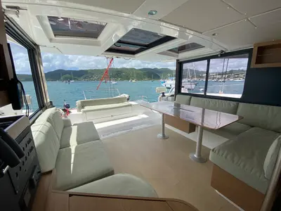 Salon of Poucette, a Bali Catsmart catamaran at Alameda, United States