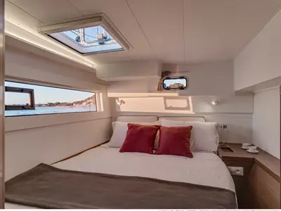 Cabin on Manik, a Lagoon 40 catamaran at Nettuno, Italy