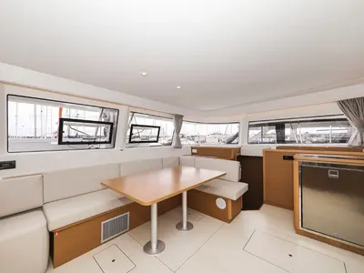 Salon of Windhunter, a Excess 14 catamaran at Pirovac, Croatia
