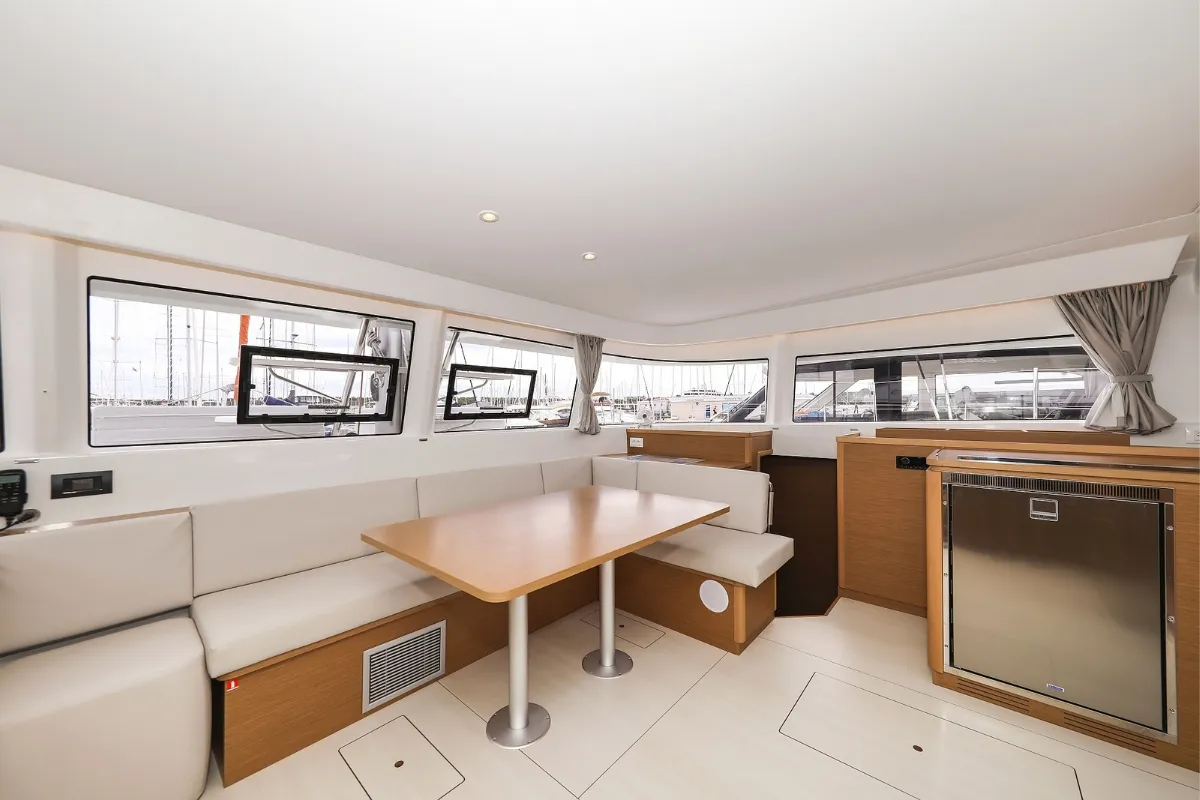 Salon of Windhunter, a Excess 14 catamaran at Pirovac, Croatia