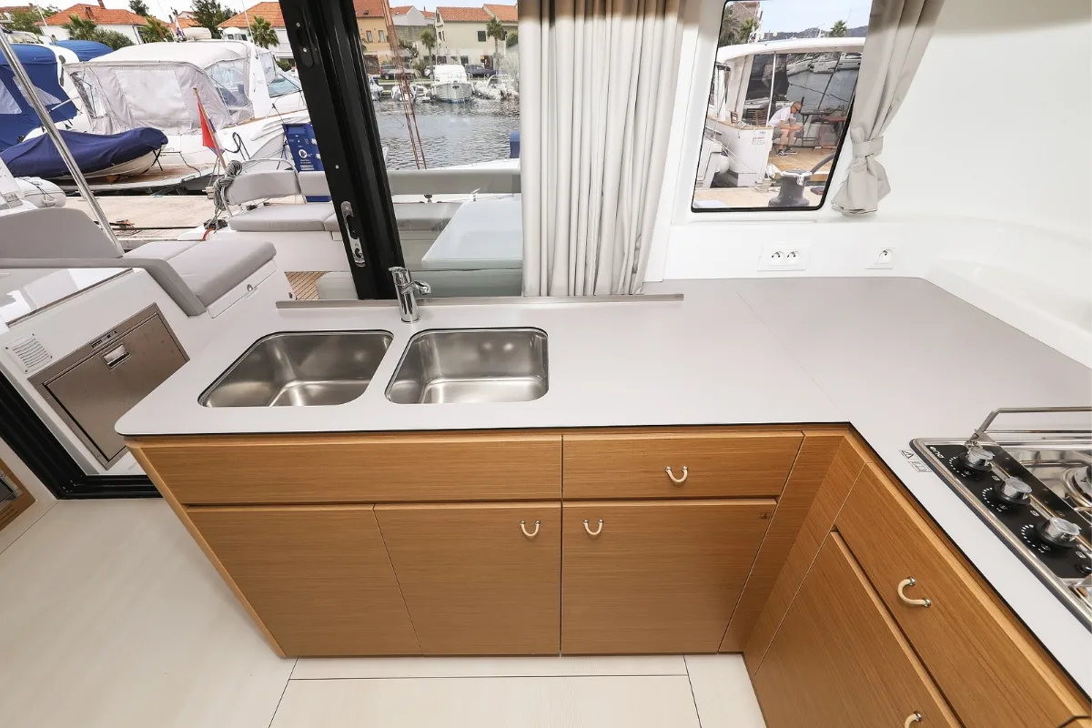 Galley of Windhunter, a Excess 14 catamaran at Pirovac, Croatia