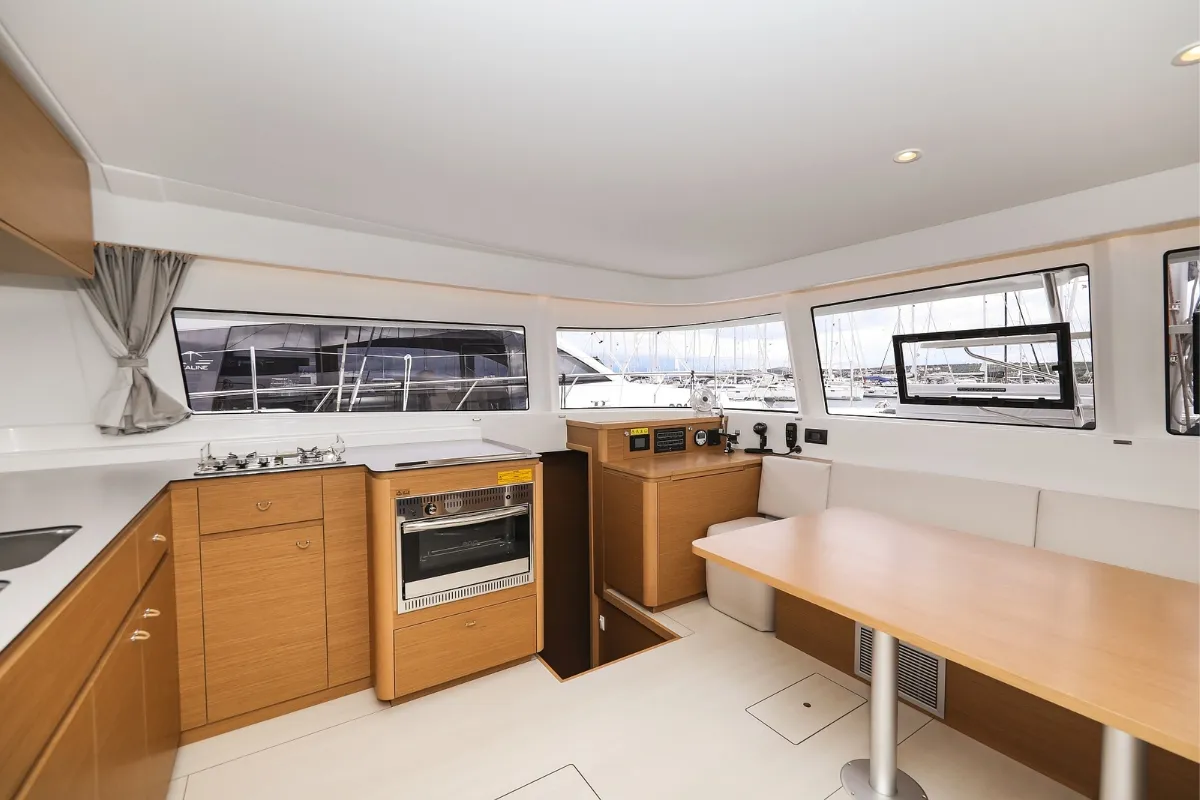 Galley of Windhunter, a Excess 14 catamaran at Pirovac, Croatia