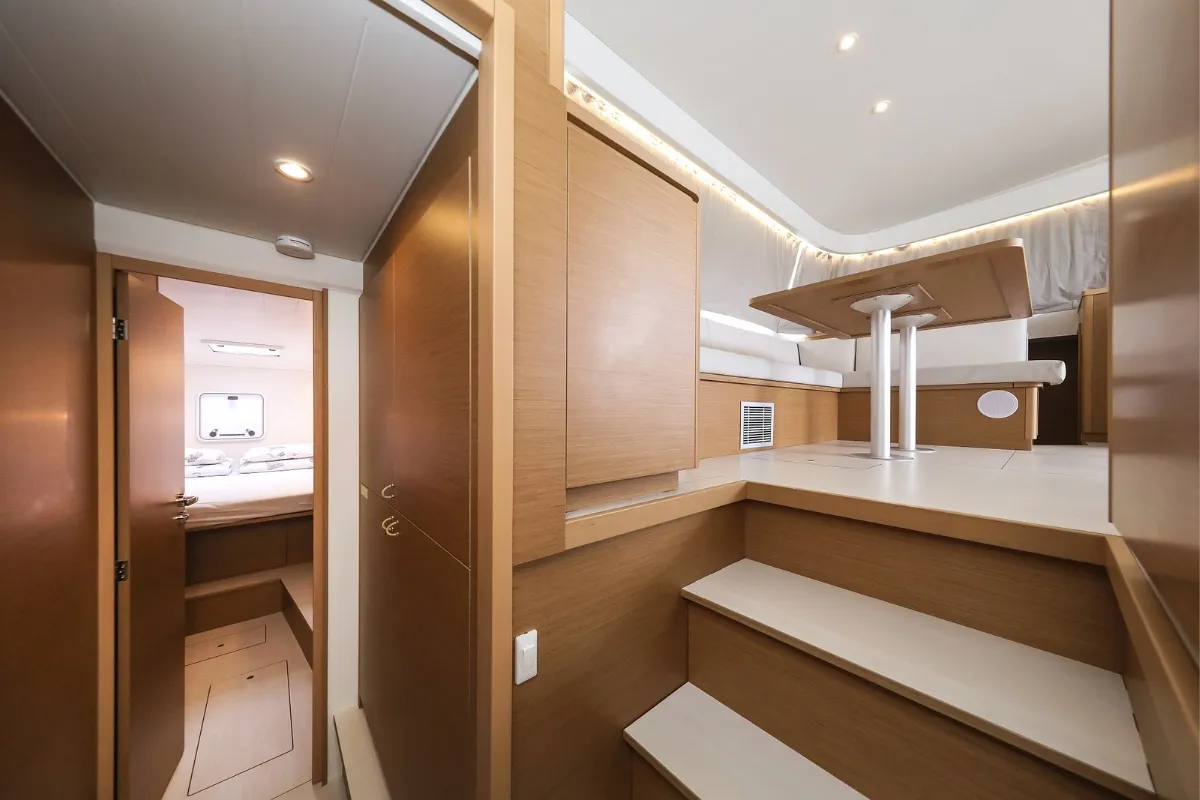 Salon of Windhunter, a Excess 14 catamaran at Pirovac, Croatia