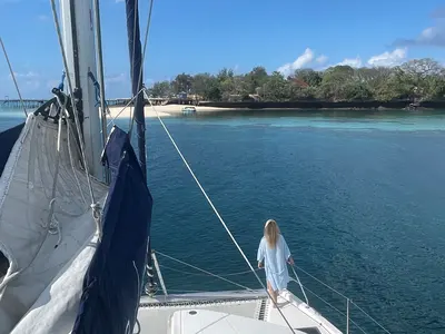 Deck of Sunday Kinga, a Leopard 48 - 4 + 2 cab. catamaran at Azam Marina, Tanzania