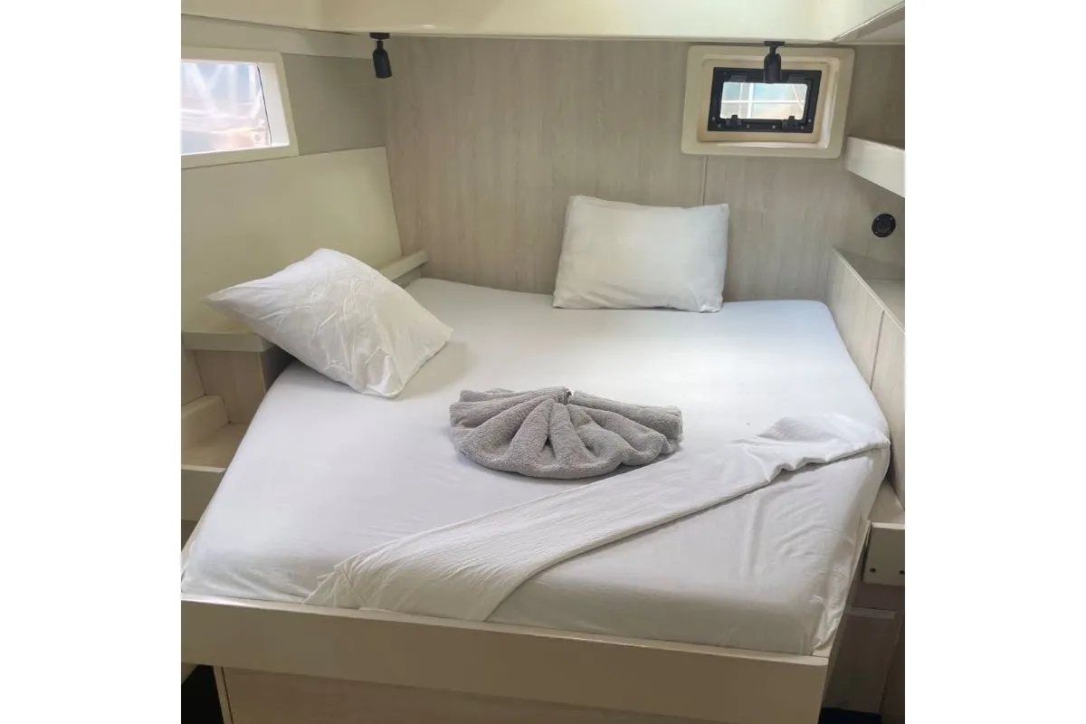 Cabin on Sunday Kinga, a Leopard 48 - 4 + 2 cab. catamaran at Azam Marina, Tanzania