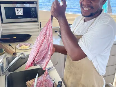 Galley of Sunday Kinga, a Leopard 48 - 4 + 2 cab. catamaran at Azam Marina, Tanzania